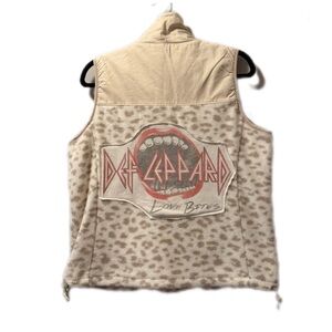 Def Leppard vest Upcycle handmade